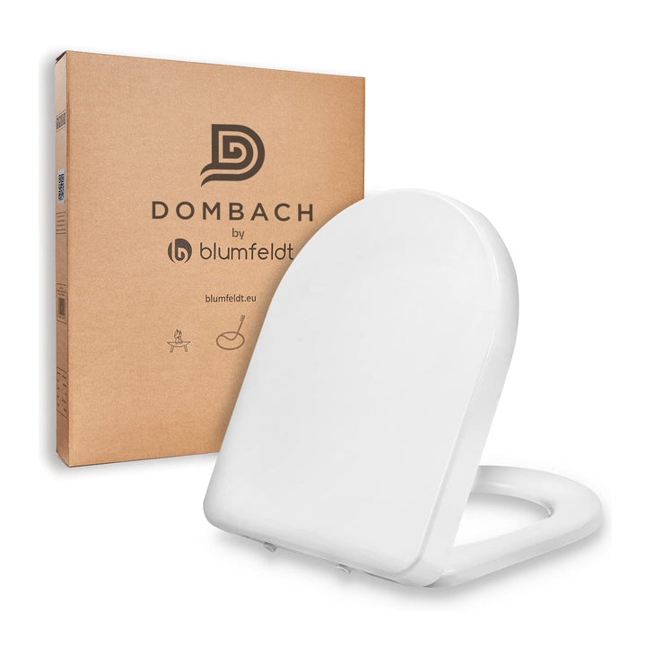 WC-Sitz mit Absenkautomatik abnehmbar D-Form Weiss