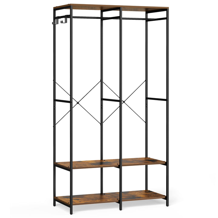 Offener Kleiderschrank mit Kleiderstange Metall 94.5x40x180 cm - Bild 6