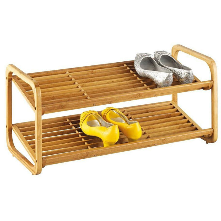 Schuhregal Bambus stapelbar 74x33x33 cm für 6 Paar Schuhe - Bild 3