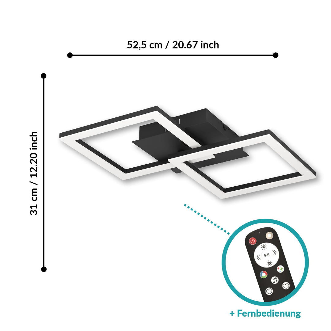 Deckenleuchte RGBIC LED mit Fernbedienung 52,5 cm Gaming Ambientebeleuchtung - Bild 6