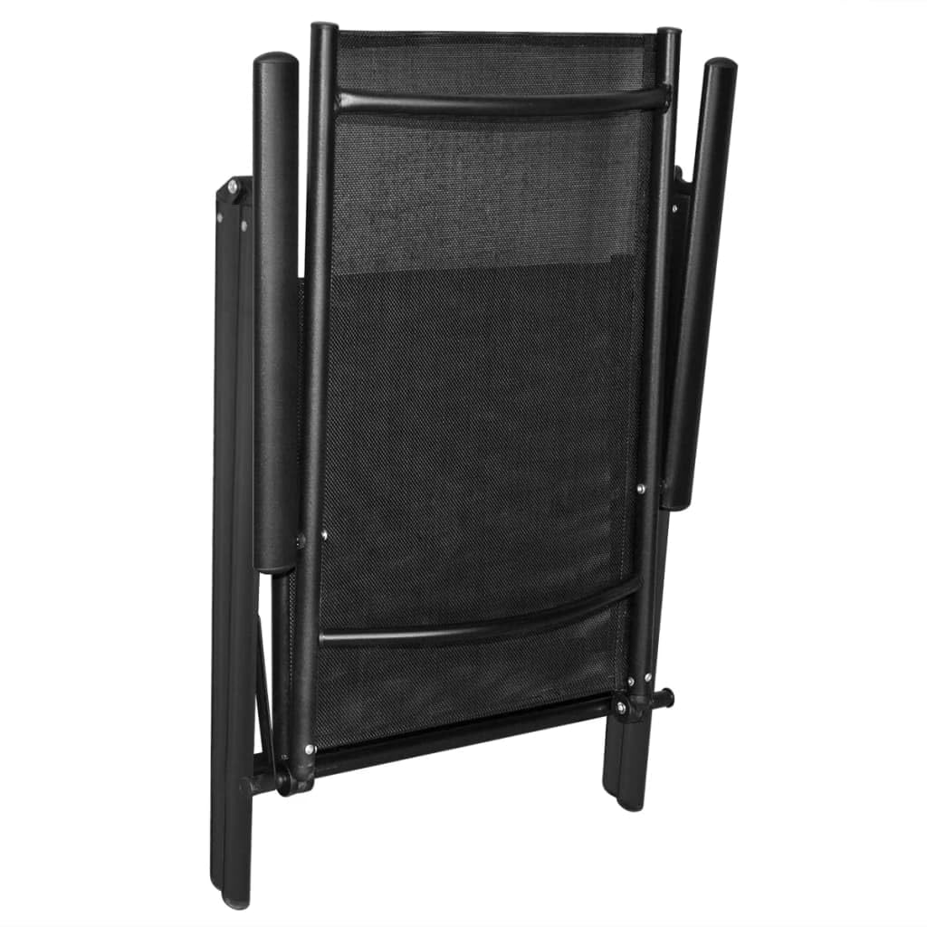 Klappstuhl Garten Aluminium Textilene 7-fach verstellbar 4er-Set - Bild 5