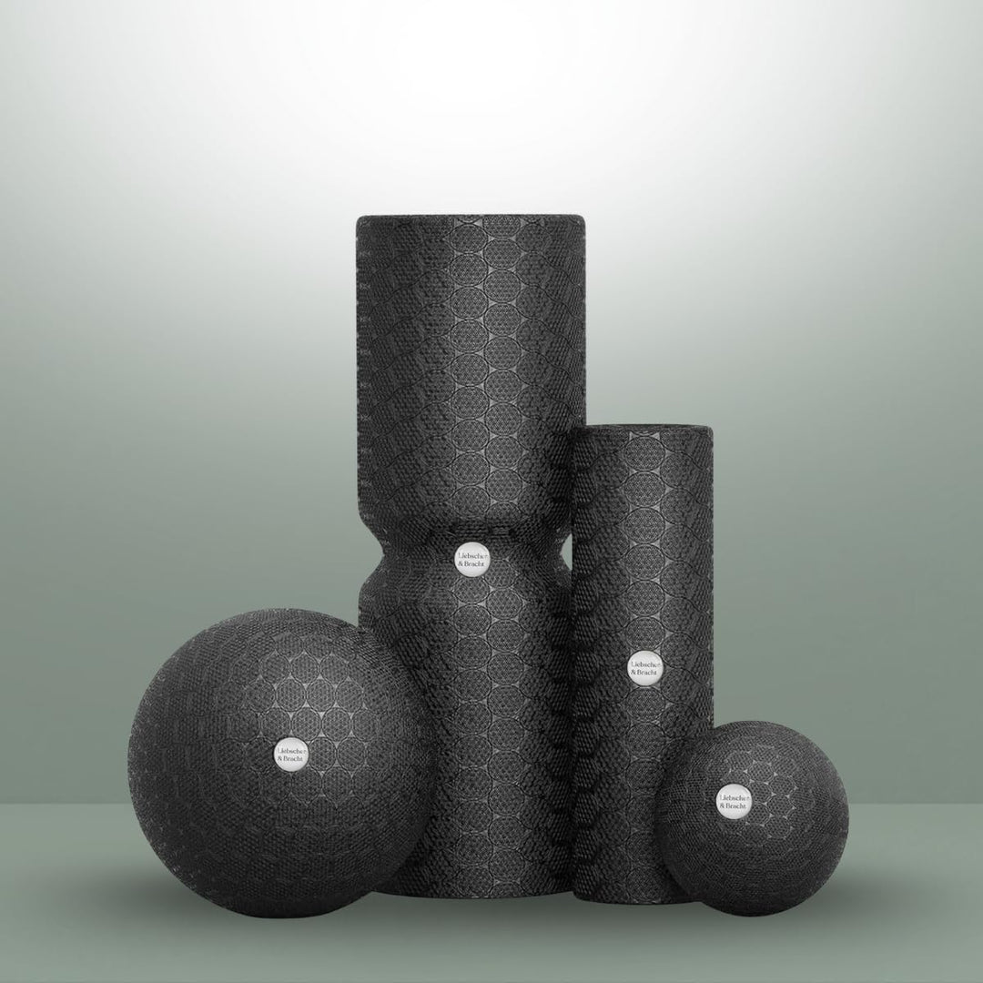 Faszienrollen-Set 4-teilig mit Faszienball schwarz Made in Germany - Bild 7