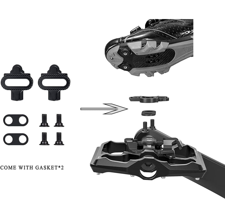 Klickpedale 2-in-1 mit breiter Plattform SPD-kompatibel MTB Gravel - Bild 3