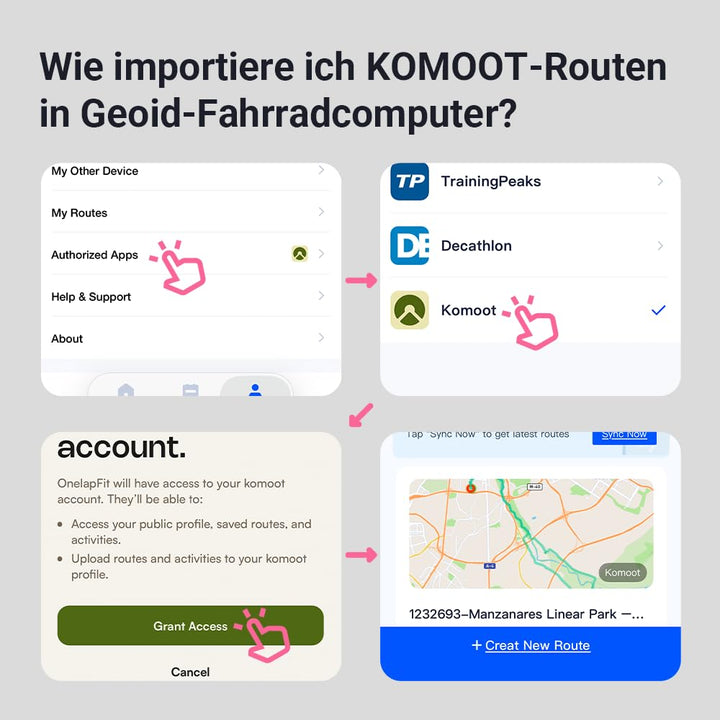 Fahrradcomputer GPS 2,8 Zoll Touchscreen mit Kartennavigation ANT+ - Bild 8