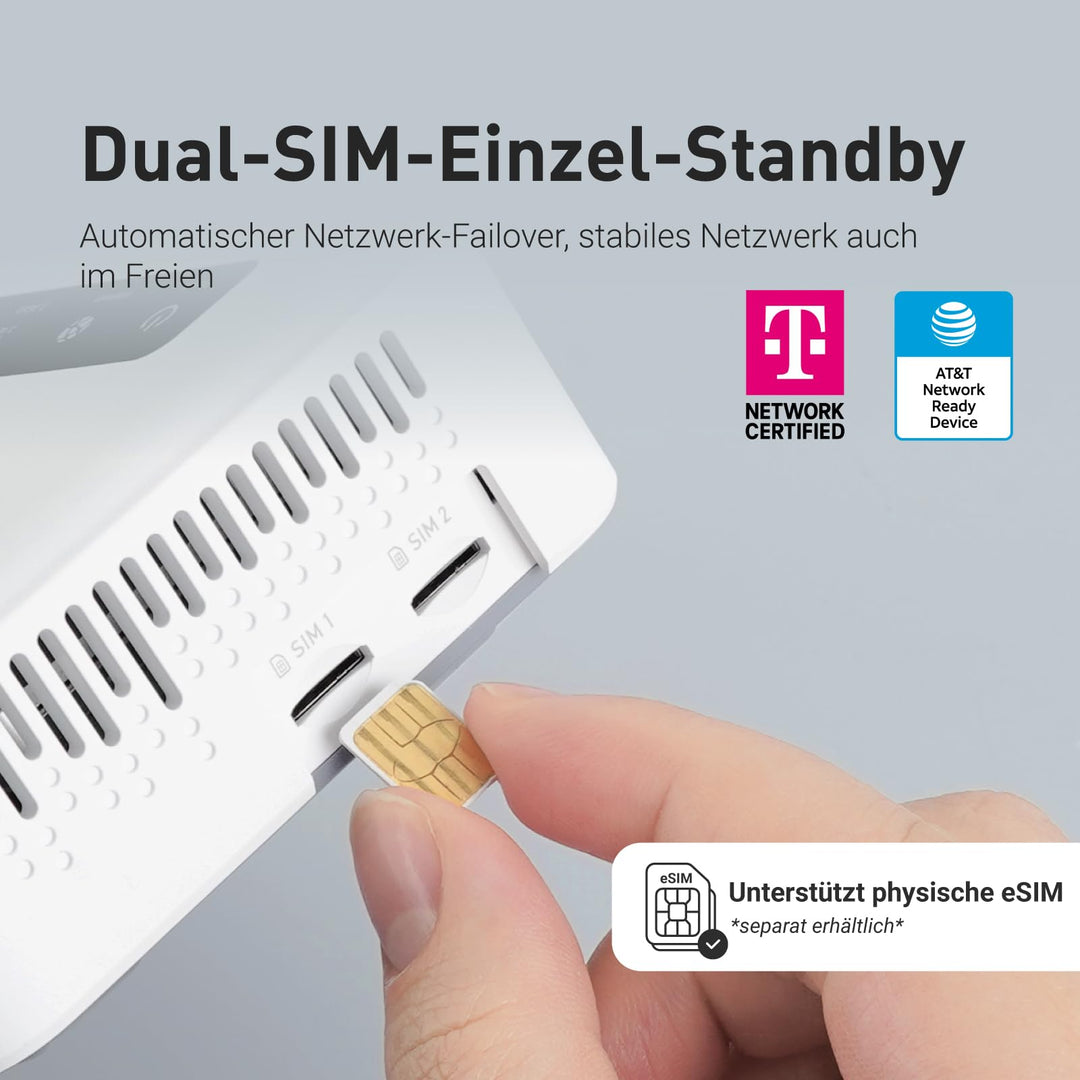 4G LTE CAT 12 Router Wi-Fi 6 Dual-SIM 3000 Mbit/s Multi-WAN - Bild 5