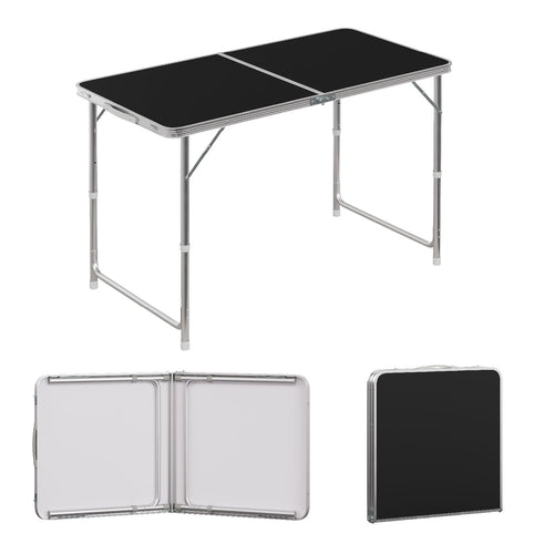 Klapptisch höhenverstellbar 120x60cm Aluminium MDF für Camping