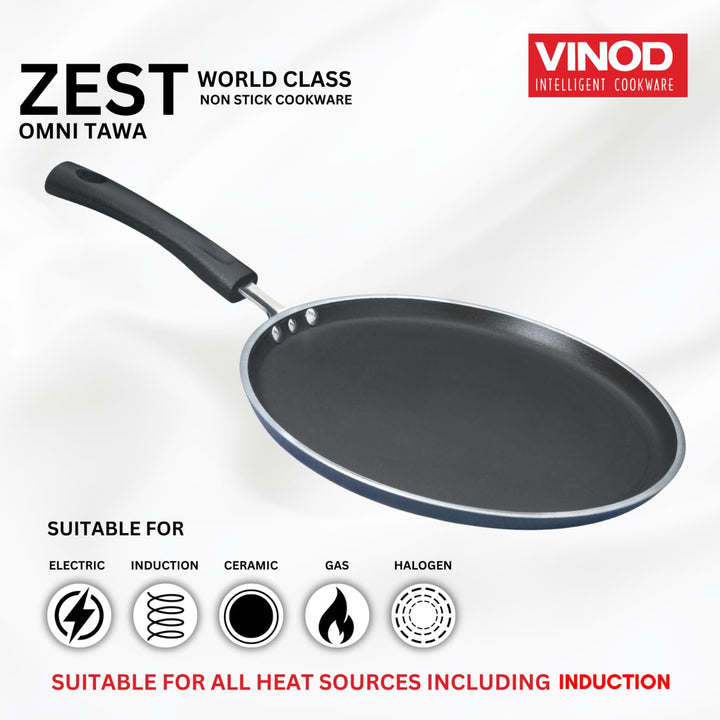 Dosa Tawa Antihaft-Grillpfanne Aluminium 25 cm flach - Bild 3