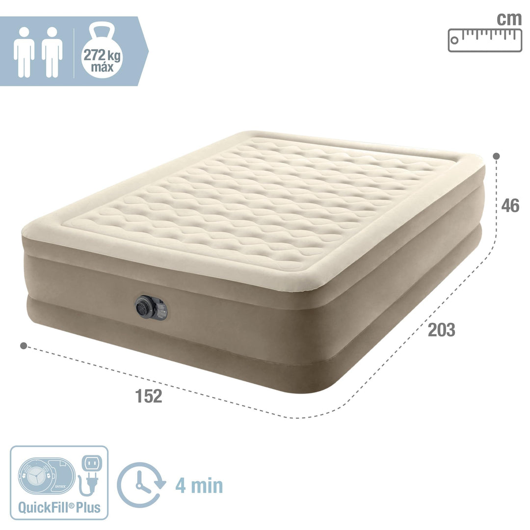 Luftbett Queen-Size Fiber-Tech 152x203x46 cm mit integrierter Pumpe - Bild 4