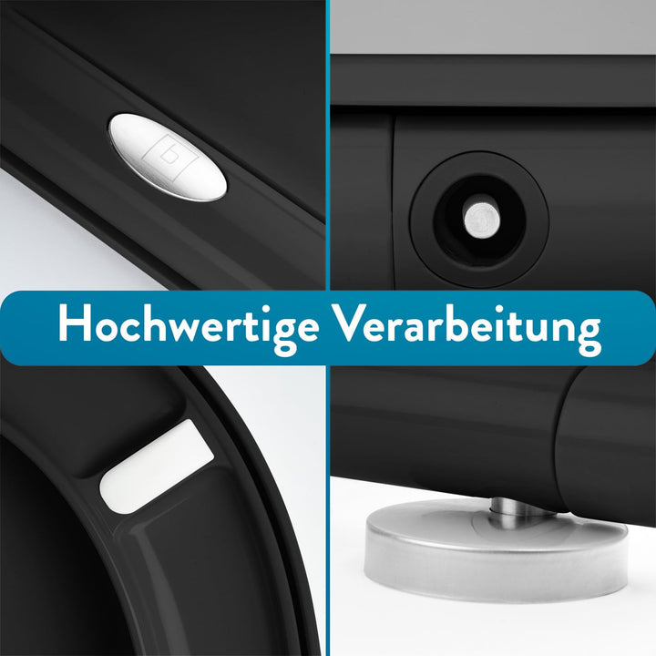 Toilettensitz oval Duroplast antibakteriell Softclose schwarz - Bild 9