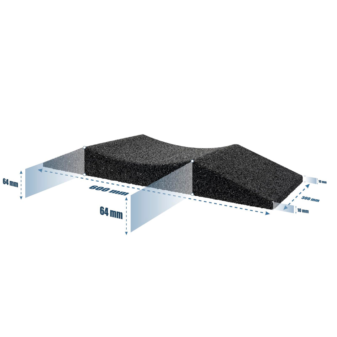 Reifenwiege Gummigranulat 4er-Set 300mm breit bis 285er Reifen - Bild 2