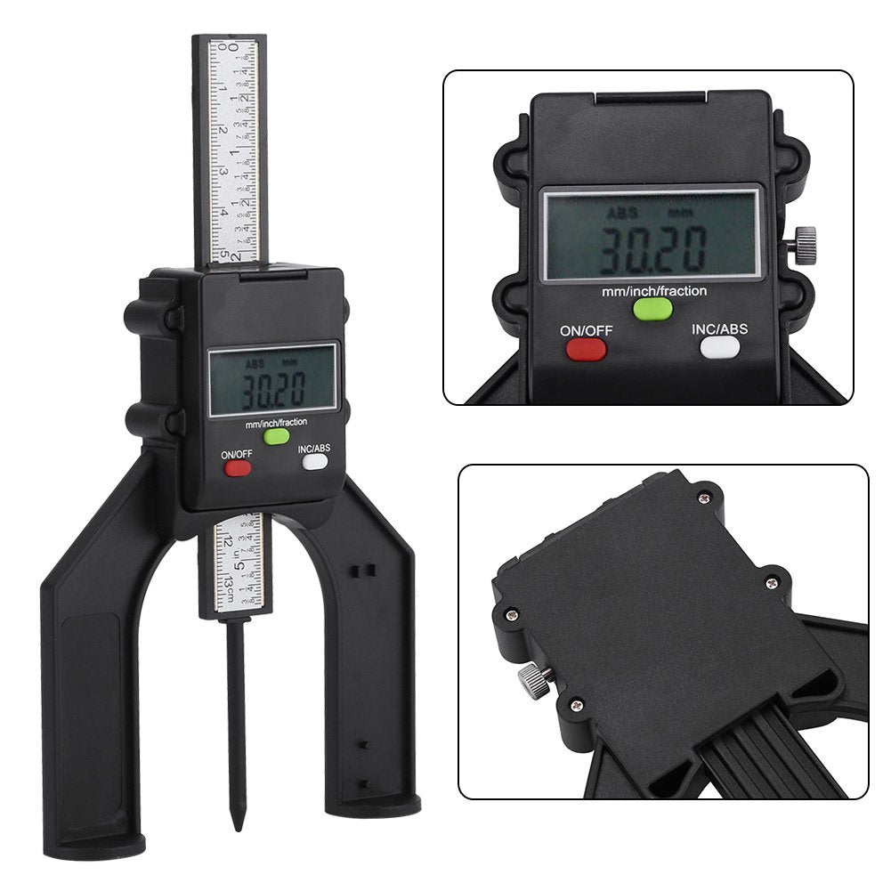 Digitaler Profiltiefenmesser 0–80 mm Magnet-Fuss mm/Zoll Holzbearbeitung - Bild 5