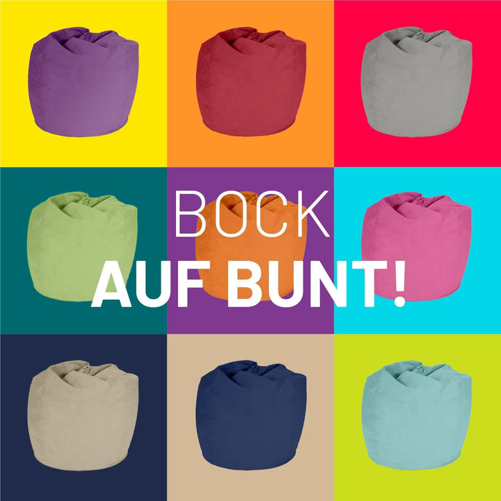 Sitzsack Microvelours 60x45cm schwarz für Kinder &amp; Erwachsene - Bild 8