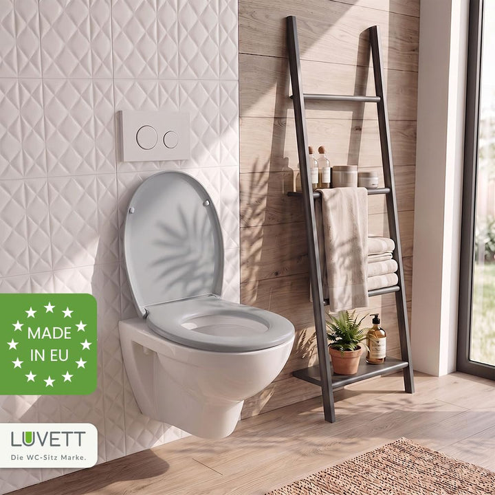 WC-Sitz Oval SoftClose Absenkautomatik Manhattan Grau TakeOff - Bild 2