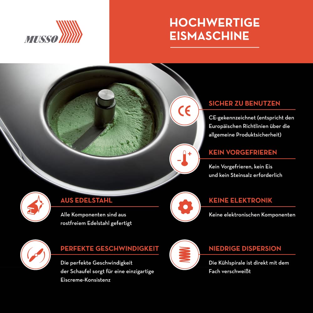Eismaschine mit Kompressor Edelstahl 0,75 l Gelato Sorbet Slush - Bild 3