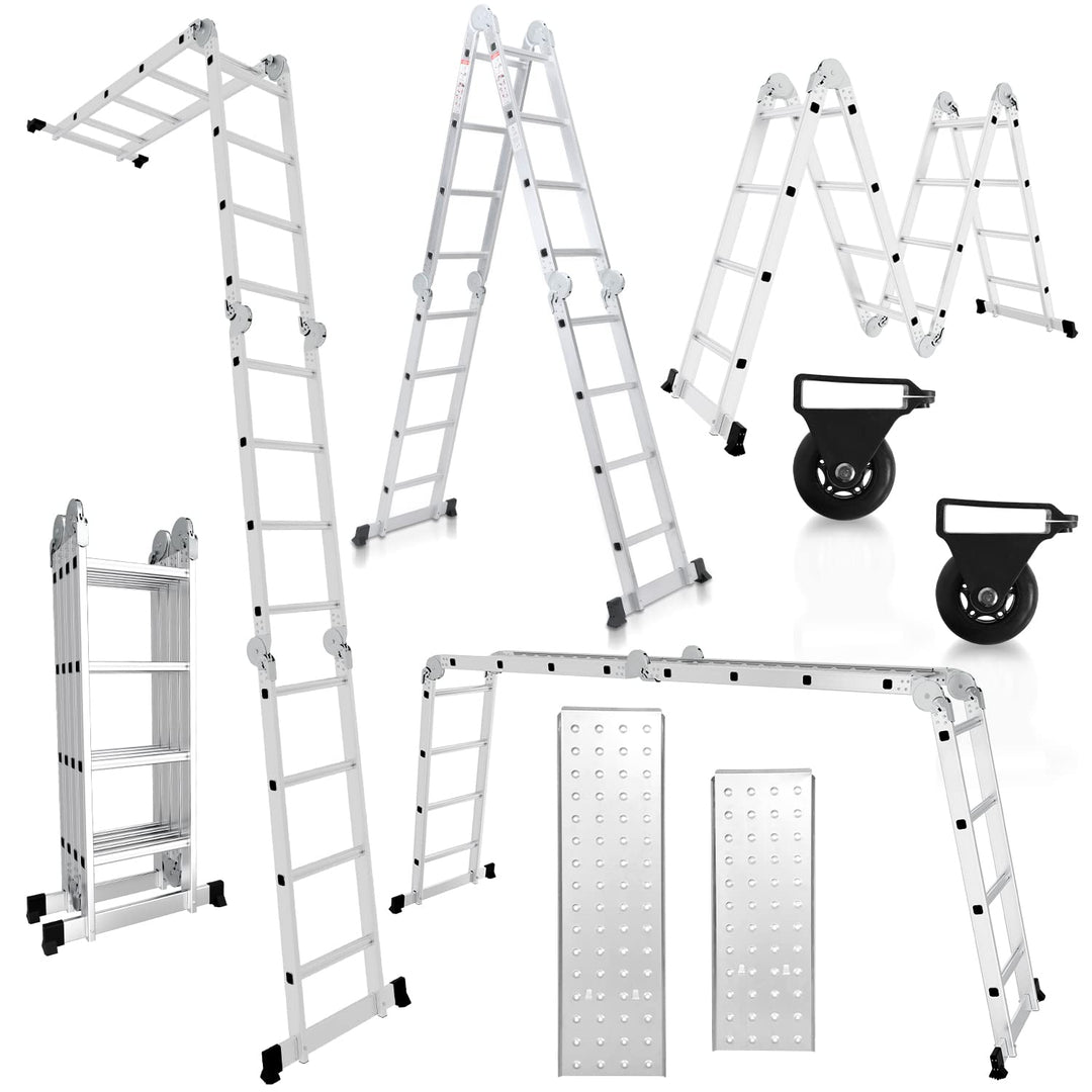 Mehrzweckleiter Alu 7-in-1 mit Plattform 470 cm 16 Sprossen