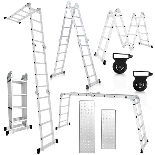 Mehrzweckleiter Alu 7-in-1 mit Plattform 470 cm 16 Sprossen