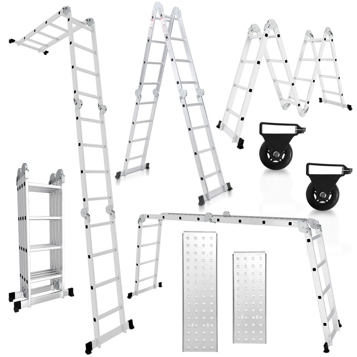 Mehrzweckleiter Alu 7-in-1 mit Plattform 470 cm 16 Sprossen
