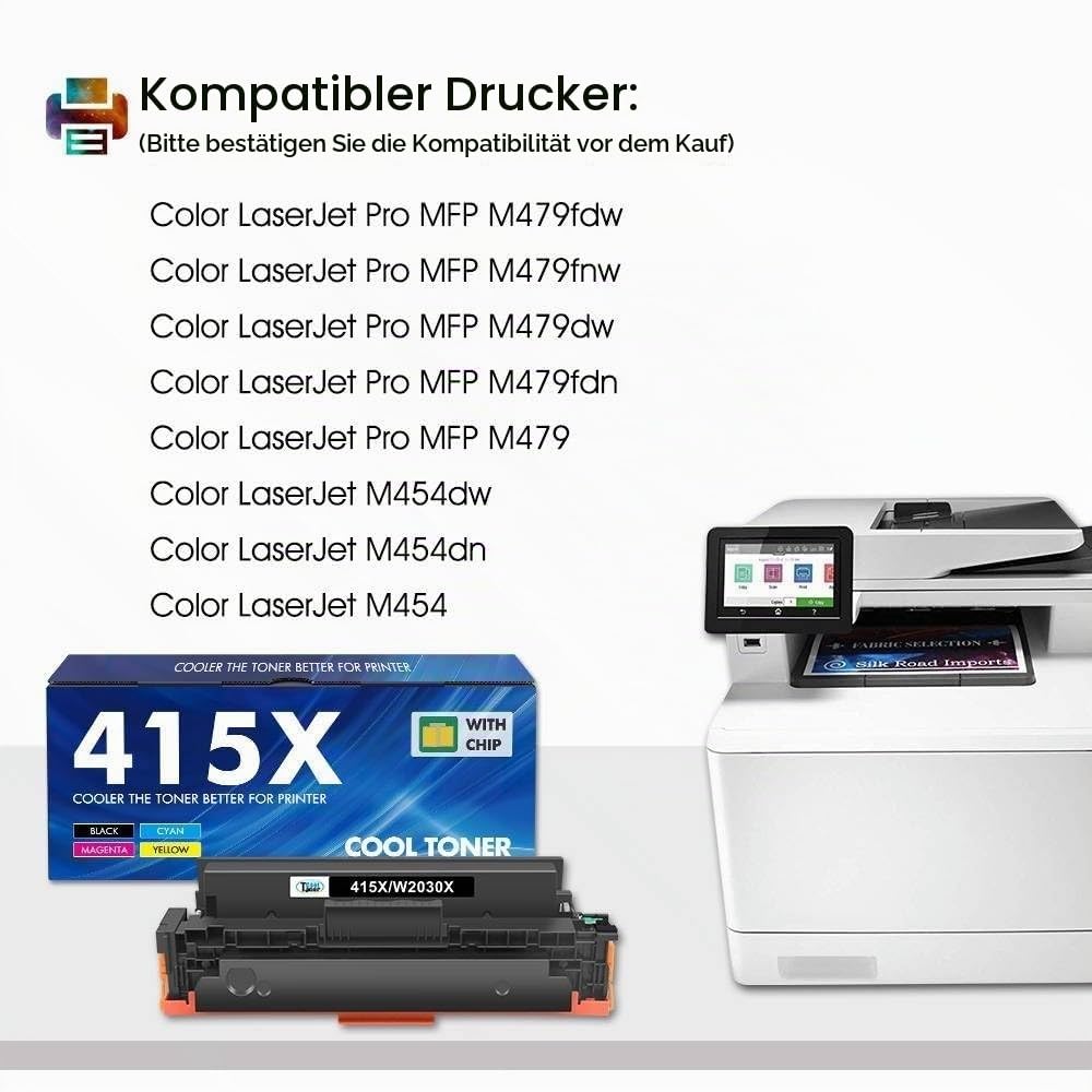 Toner-Set 4-farbig 415X kompatibel für HP LaserJet M479 M454 - Bild 2