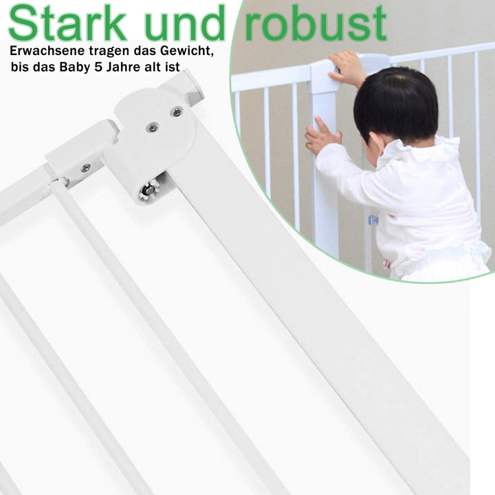 Treppenschutzgitter ohne Bohren Metall 85-95 cm selbstschliessend - Bild 6