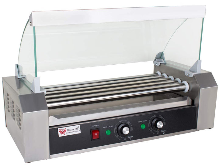 Hot-Dog-Grill Edelstahl 5 Heizstäbe 2 Zonen 750 W Gastro