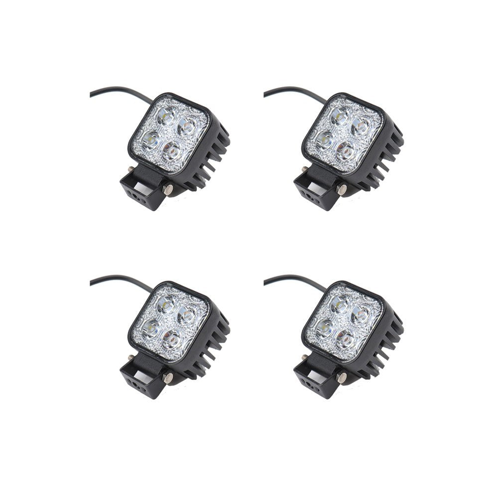 LED Arbeitsscheinwerfer 12W 60° Flood 4er-Set 12V/24V IP67