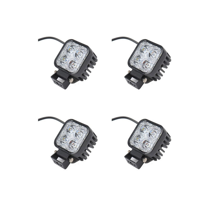 LED Arbeitsscheinwerfer 12W 60° Flood 4er-Set 12V/24V IP67