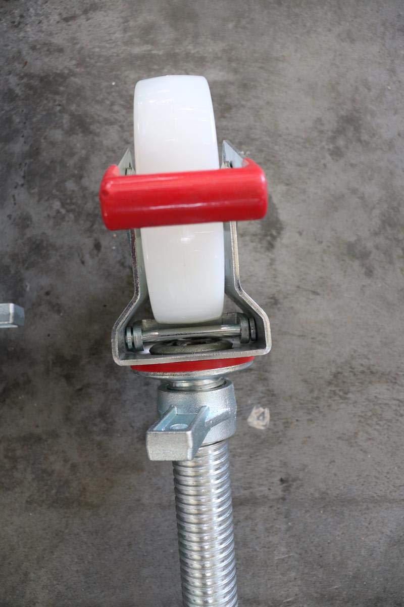 Gerüstrollen 150 mm Nylon mit Stahlspindel doppelt gebremst 4er-Set - Bild 6