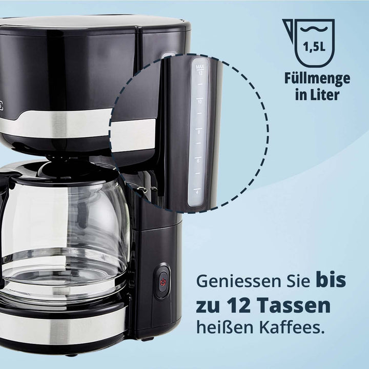 Frühstücksset 3-teilig Schwarz Wasserkocher Toaster Kaffeemaschine - Bild 7