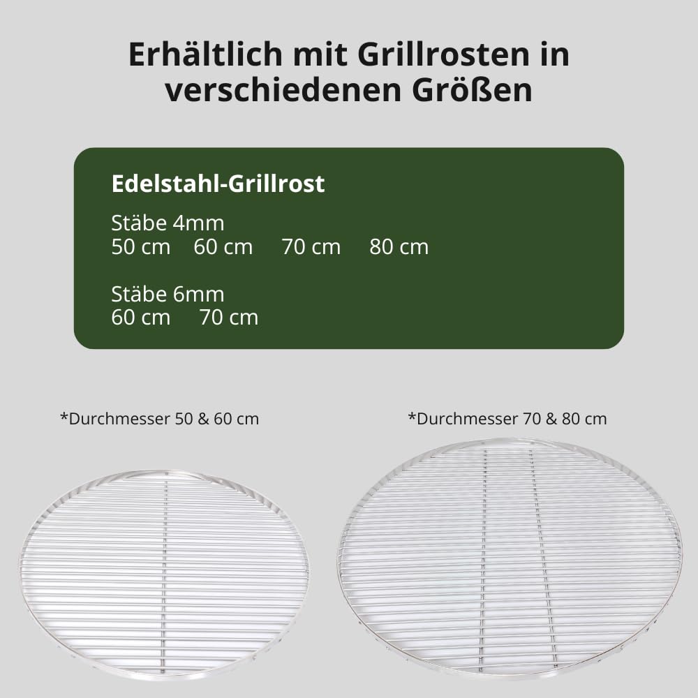 Dreibein Schwenkgrill Edelstahl höhenverstellbar mit Kurbel &amp; Tasche - Bild 6