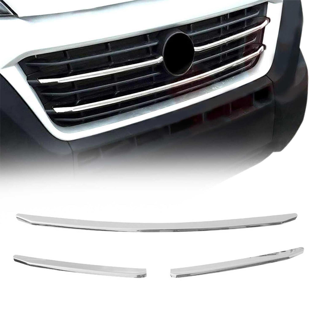 Kühlergrill-Zierleisten Fiat Ducato 2014-2026 Edelstahl Silber 3-tlg