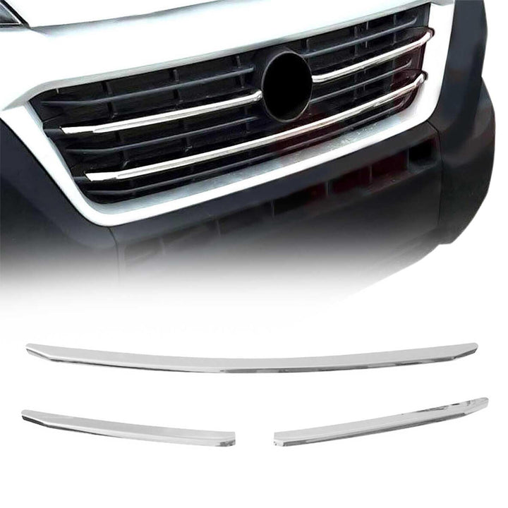 Kühlergrill-Zierleisten Fiat Ducato 2014-2026 Edelstahl Silber 3-tlg
