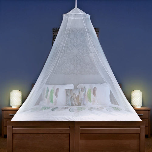 Moskitonetz Doppelbett & Einzelbett XL Polyester 360g mit Klebehaken