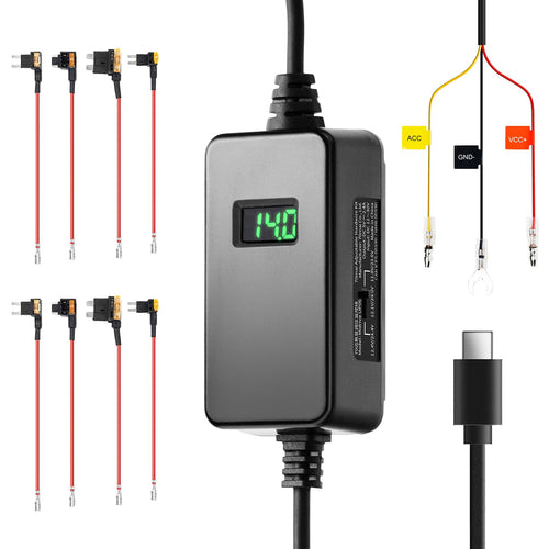 Dashcam Hardwire Kit Typ-C 24h Parkmodus 5V/2,4A für 12V/24V