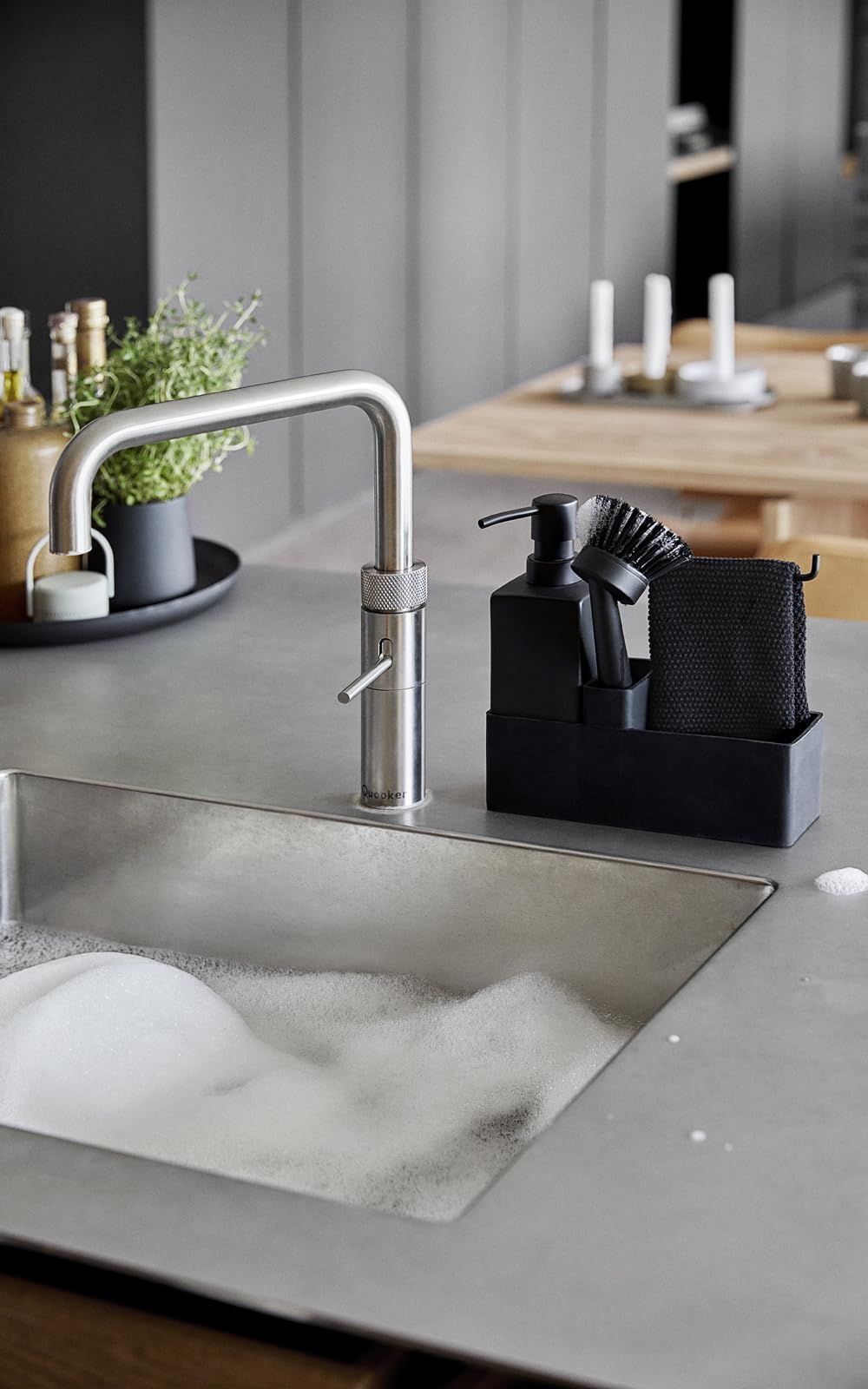 Spülset 4-teilig Keramik Silikon Organizer für Küchenspüle - Bild 2