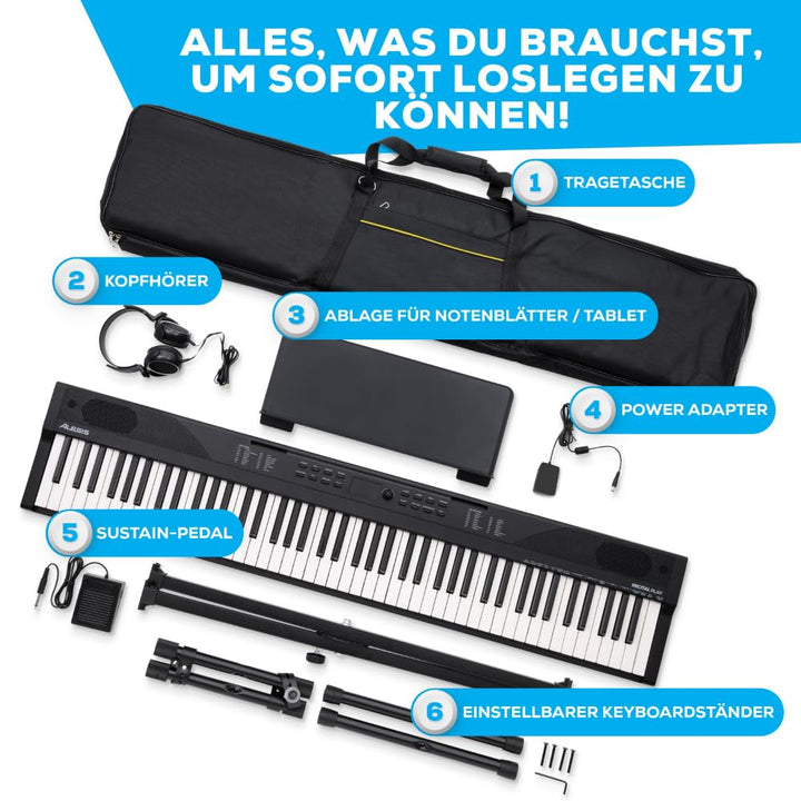 Keyboard Piano 88 Tasten mit Lautsprechern, 480 Sounds, Bundle - Bild 6