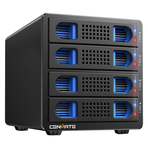 4-Bay Festplattengehäuse Aluminium 2.5/3.5" SATA HDD/SSD USB 3.0