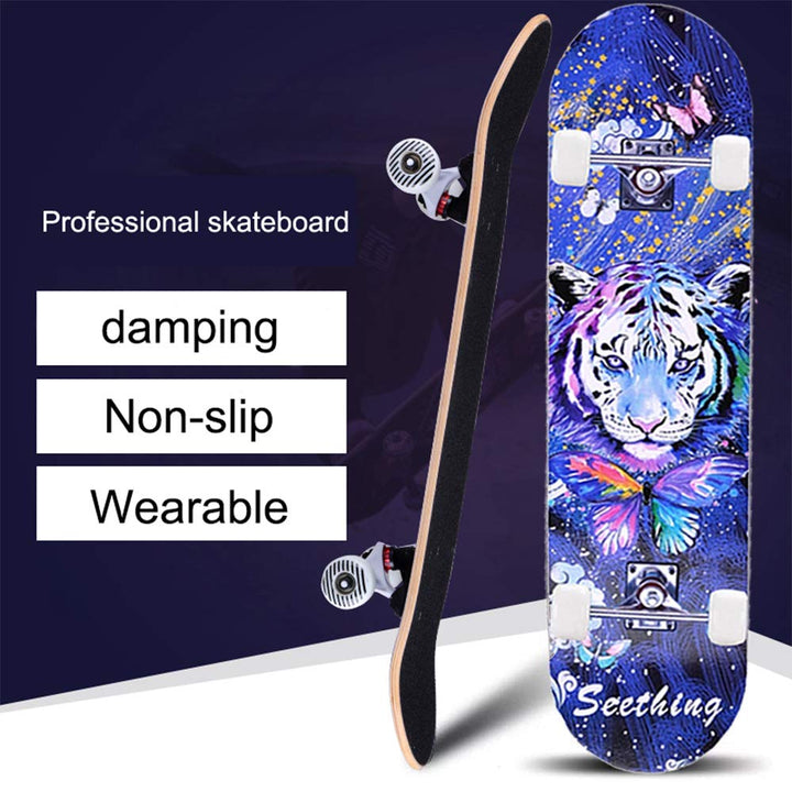 Skateboard 31x8 Zoll 7-lagiges Ahornholz komplett montiert für Anfänger - Bild 5