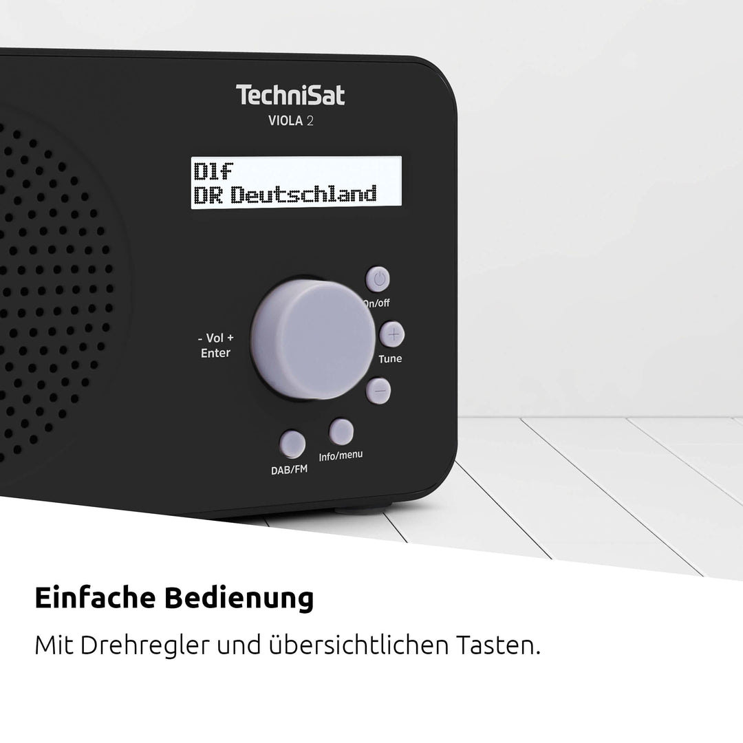DAB+ Radio tragbar mit UKW, Kopfhörerausgang, 1W, schwarz - Bild 7