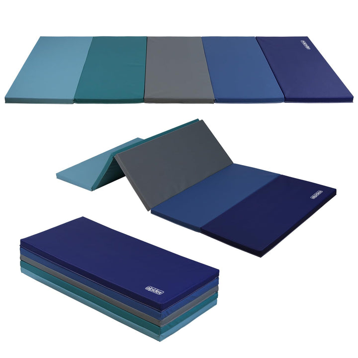 Turnmatte klappbar 185x78cm EPE-Schaum Kinder &amp; Erwachsene Blau - Bild 2