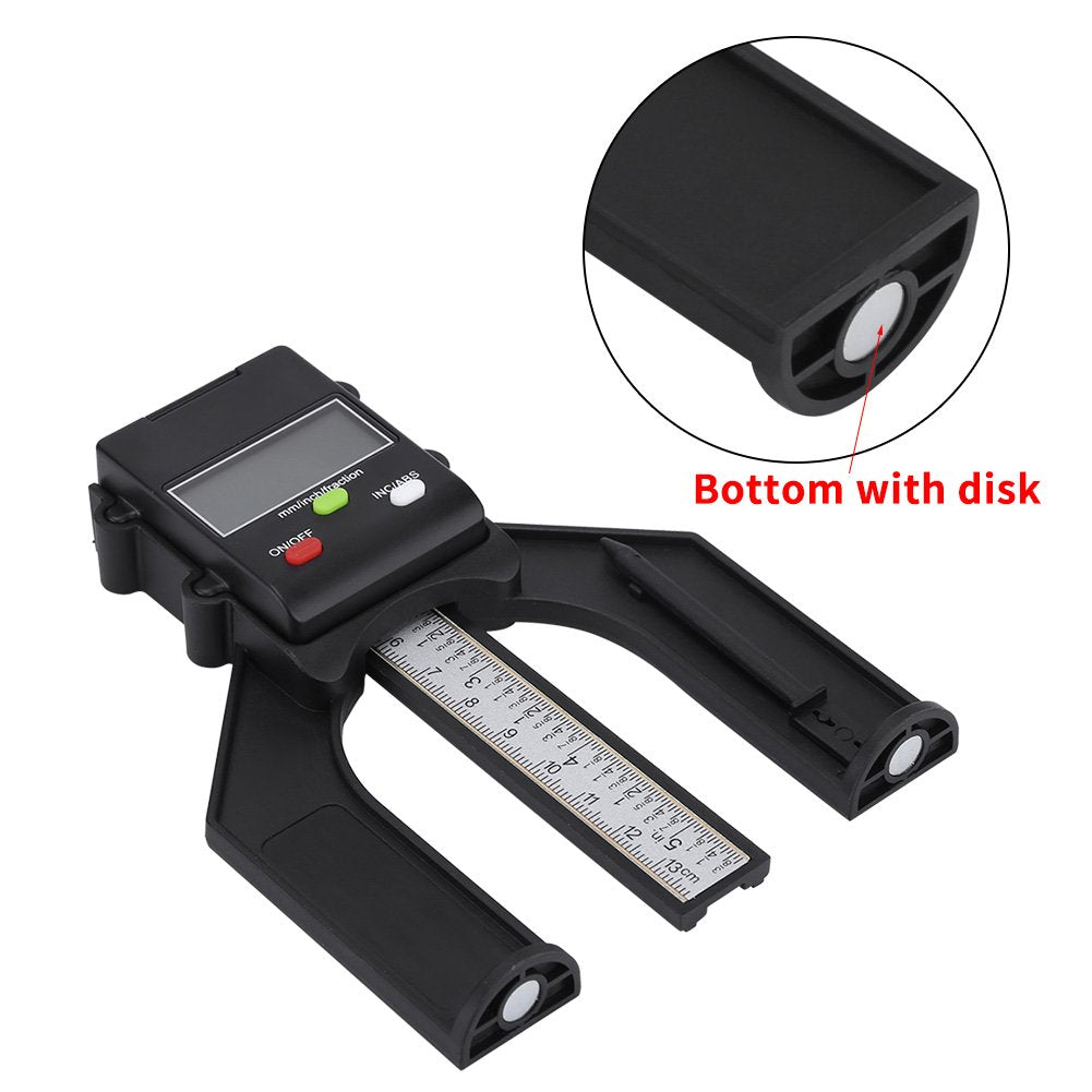 Digitaler Profiltiefenmesser 0–80 mm Magnet-Fuss mm/Zoll Holzbearbeitung - Bild 4