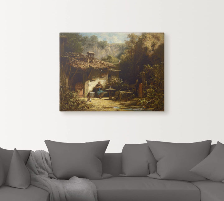 Leinwandbild Carl Spitzweg Strickender Einsiedler 60x45 cm - Bild 8