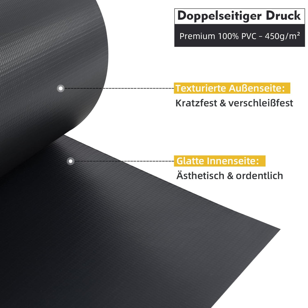 Sichtschutzstreifen PVC für Doppelstabmatten 35m x 19cm Anthrazit - Bild 5