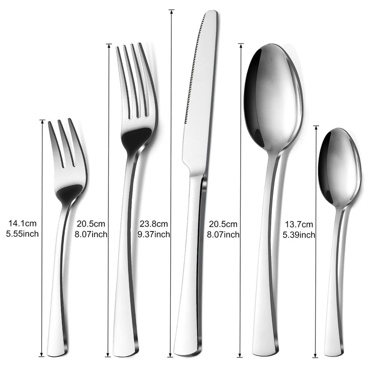 Besteckset 60-teilig Edelstahl für 12 Personen silber - Bild 2