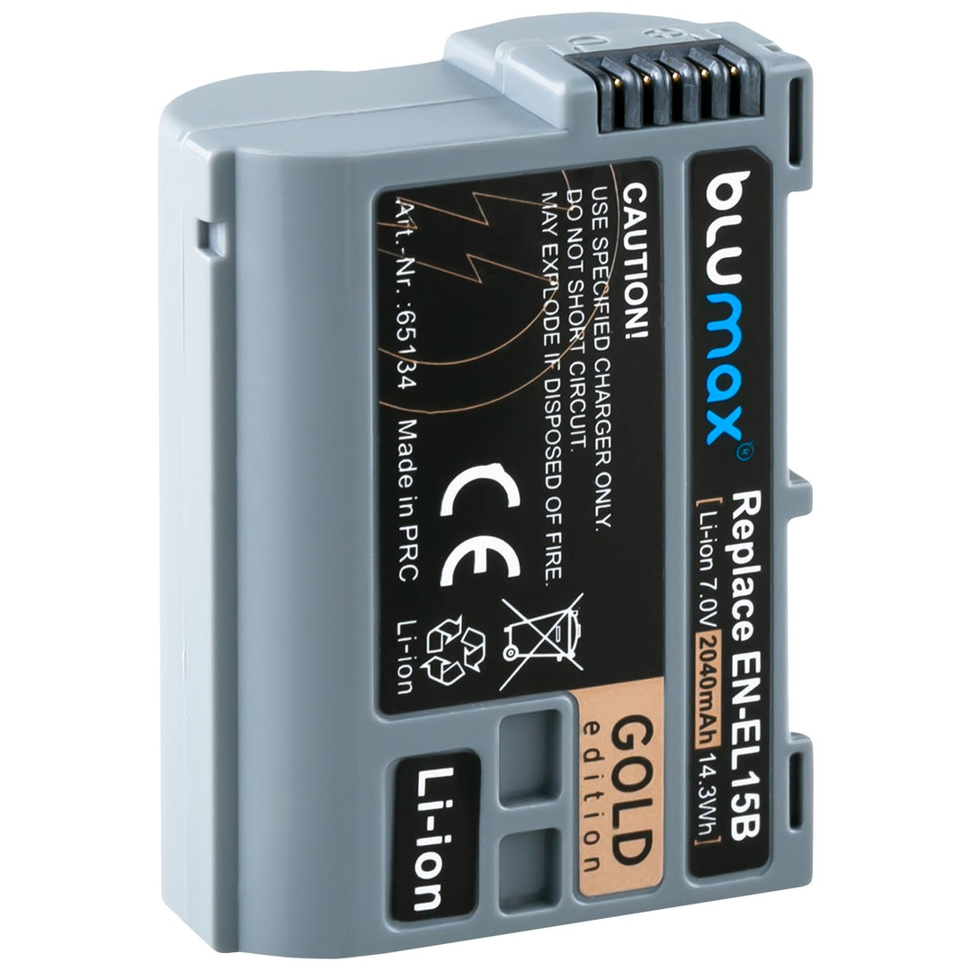 Kamera-Akku 2040mAh + Ladegerät für Nikon EN-EL15 Z- und D-Serie - Bild 2