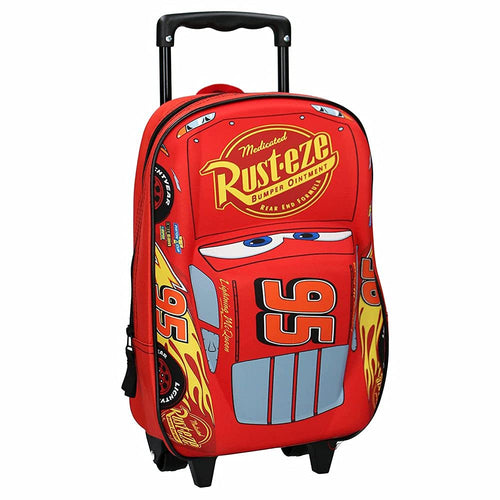 Kinderrucksack mit Rollen 3D Cars Lightning McQueen Rot 38 cm