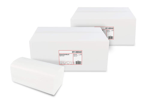 Papierhandtücher V-Falz 2-lagig 24x21 cm 8000 Blatt für Spender