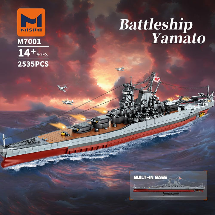 Yamato Schlachtschiff Klemmbausteine WWII 1:300 – 2569 Teile - Bild 2
