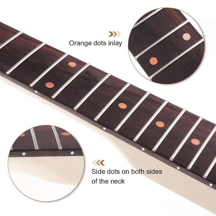 E-Gitarrenhals Ahorn/Palisander 24 Bünde für IBZ-Ersatz Blau - Bild 4