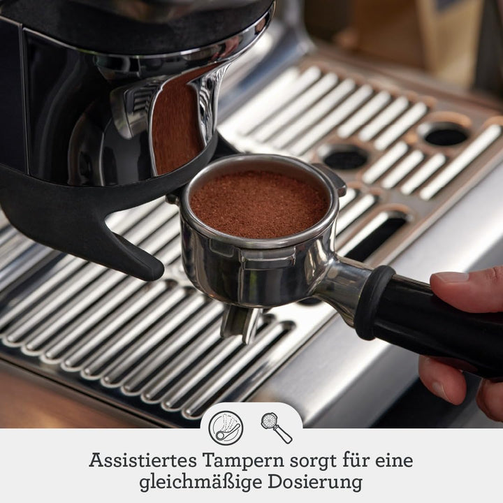 Siebträgermaschine mit Mahlwerk 25 Stufen Impress-Puck-System - Bild 3
