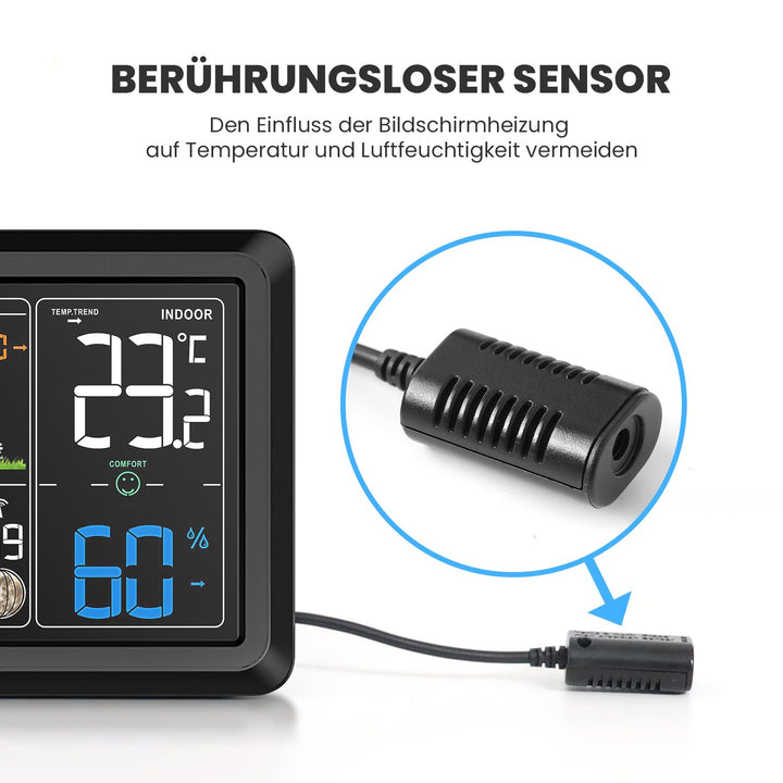 Wetterstation Funk mit Aussensensor DCF-Uhr 330° Ablesbarkeit - Bild 4